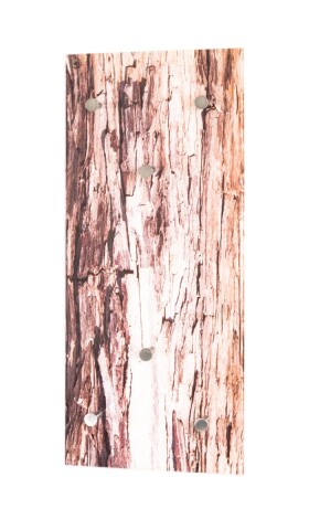 Wandgarderobe >Rinde Glas< in bunt aus Glas, Metall - 30x70x5cm (BxHxT)