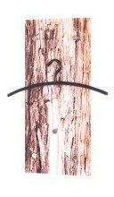 Wandgarderobe >Rinde Glas< in bunt aus Glas, Metall - 30x70x5cm (BxHxT)