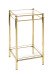 Konsole >Lambado< in vermessingt aus Stahl, Sicherheitsglas - 40x73x40cm (BxHxT)