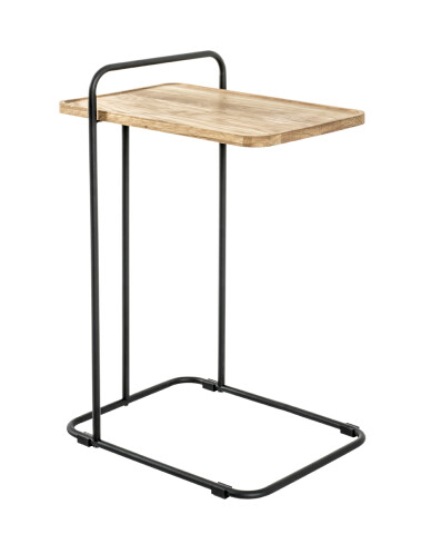 Beistelltisch >Ruwer< in schwarz-eiche - 35x73x49 (BxHxT)