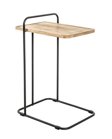 Beistelltisch >Ruwer< in schwarz-eiche - 35x73x49 (BxHxT)