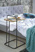 Beistelltisch >Ruwer< in schwarz-eiche - 35x73x49 (BxHxT)