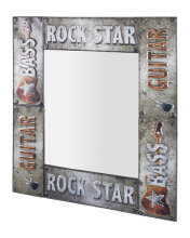 Spiegel >Rock< in vintage aus Metall - 64x74x3cm...
