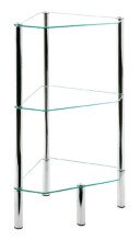 Regal >Emden< in Chrom aus Stahl, Glas - 46x77x32cm...