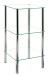 Regal >Emden< in Chrom aus Stahl, Glas - 39x77x39cm (BxHxT)