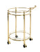 Rollwagen >Lambado< in vermessingt aus Stahl, Sicherheitsglas - 59x79x49 (BxHxT)