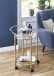 Rollwagen >Lambado< in vermessingt aus Stahl, Sicherheitsglas - 59x79x49 (BxHxT)