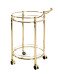 Rollwagen >Lambado< in vermessingt aus Stahl, Sicherheitsglas - 59x79x49 (BxHxT)