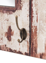 Wandgarderobe >Carry< in vintage aus MDF, Metall - 52x80x10cm (BxHxT)