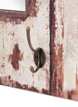 Wandgarderobe >Carry< in vintage aus MDF, Metall - 52x80x10cm (BxHxT)