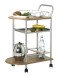 Rollwagen >Stina< in alu-buche aus Stahl, MDF - 65x83x35cm (BxHxT)
