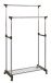 Kleiderständer >Double< in alu-chrom-grau - 95x95x43 (BxHxT)