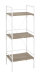Regal >Mosel 2< in weiß-eiche hell aus Stahlrohr, MDF - 34x96x27cm (BxHxT)