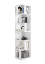 Eckregal >Lasmos< in Weiß - 38x186x38cm (BxHxT)