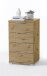 Nachtkommode >Nelli< in Artisan Eiche Nachbildung - 46x79x42cm (BxHxT)