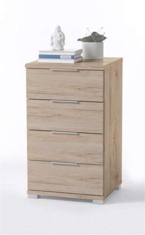 Nachtkommode >Nelli< in Eiche San Remo Nachbildung - 46x79x42cm (BxHxT)