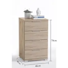 Nachtkommode >Nelli< in Eiche San Remo Nachbildung...