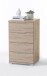 Nachtkommode >Nelli< in Eiche San Remo Nachbildung - 46x79x42cm (BxHxT)