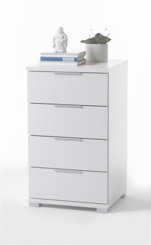 Nachtkommode >Nelli< in Weiß - 46x79x42cm (BxHxT)