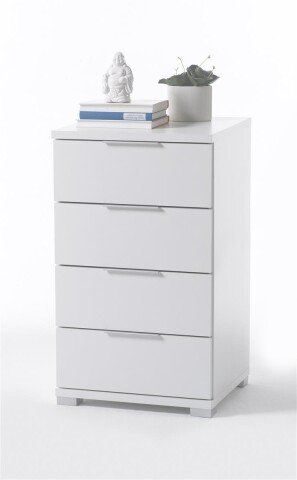 Nachtkommode >Nelli< in Weiß - 46x79x42cm (BxHxT)