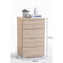 Nachtkommode >Nelli< in Eiche Sonoma Nachbildung -...