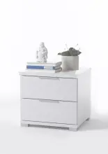 Nachtkommode >Nelli< in Weiß - 46x43x42cm...