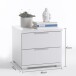 Nachtkommode >Nelli< in Weiß - 46x43x42cm (BxHxT)