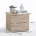Nachtkommode >Nelli< in Eiche San Remo Nachbildung - 46x43x42cm (BxHxT)