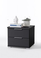 Nachtkommode >Nelli< in Schwarz - 46x43x42cm (BxHxT)