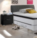Nachtkommode >Nelli< in Schwarz - 46x43x42cm (BxHxT)
