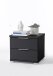 Nachtkommode >Nelli< in Schwarz - 46x43x42cm (BxHxT)