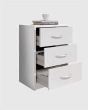 Nachtkommode >Bettine< in Weiß - 39x54x28cm (BxHxT)