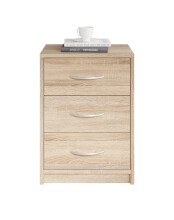 Nachtkommode >Bettine< in Eiche Sonoma Nachbildung - 39x54x28cm (BxHxT)