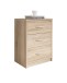 Nachtkommode >Bettine< in Eiche Sonoma Nachbildung - 39x54x28cm (BxHxT)