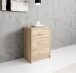 Nachtkommode >Bettine< in Eiche Sonoma Nachbildung - 39x54x28cm (BxHxT)