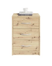 Nachtkommode >Bettine< in Artisan Eiche Nachbildung - 39x54x28cm (BxHxT)