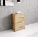 Nachtkommode >Bettine< in Artisan Eiche Nachbildung - 39x54x28cm (BxHxT)