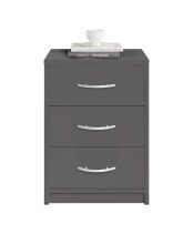 Nachtkommode >Bettine< in Graphit - 39x54x28cm (BxHxT)