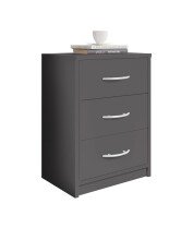 Nachtkommode >Bettine< in Graphit - 39x54x28cm (BxHxT)