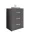 Nachtkommode >Bettine< in Graphit - 39x54x28cm (BxHxT)