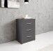 Nachtkommode >Bettine< in Graphit - 39x54x28cm (BxHxT)
