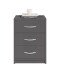 Nachtkommode >Bettine< in Graphit - 39x54x28cm (BxHxT)
