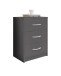 Nachtkommode >Bettine< in Graphit - 39x54x28cm (BxHxT)