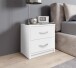 Nachtkommode >Bettine< in Weiß - 39x39x28cm (BxHxT)