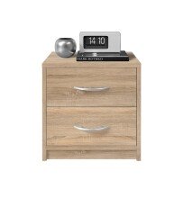 Nachtkommode >Pepe< in Eiche Sonoma Nachbildung - 39x39x28cm (BxHxT)