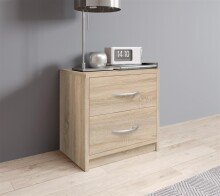 Nachtkommode >Pepe< in Eiche Sonoma Nachbildung - 39x39x28cm (BxHxT)