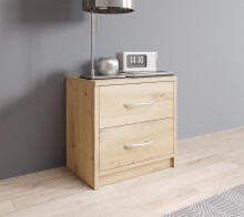 Nachtkommode >Pepe< in Artisan Eiche Nachbildung - 39x39x28cm (BxHxT)