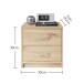 Nachtkommode >Pepe< in Artisan Eiche Nachbildung - 39x39x28cm (BxHxT)
