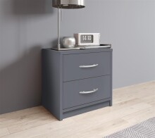 Nachtkommode >Pepe< in Graphit - 39x39x28cm (BxHxT)