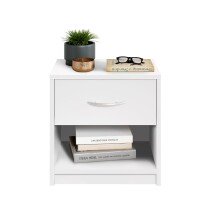 Nachtkommode >Pepe< in Weiß - 39x41x28cm (BxHxT)